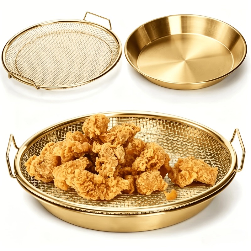 Commercial Kitchen Oil Filter - صينية شبكية متينة ذهبية اللون لقلاية