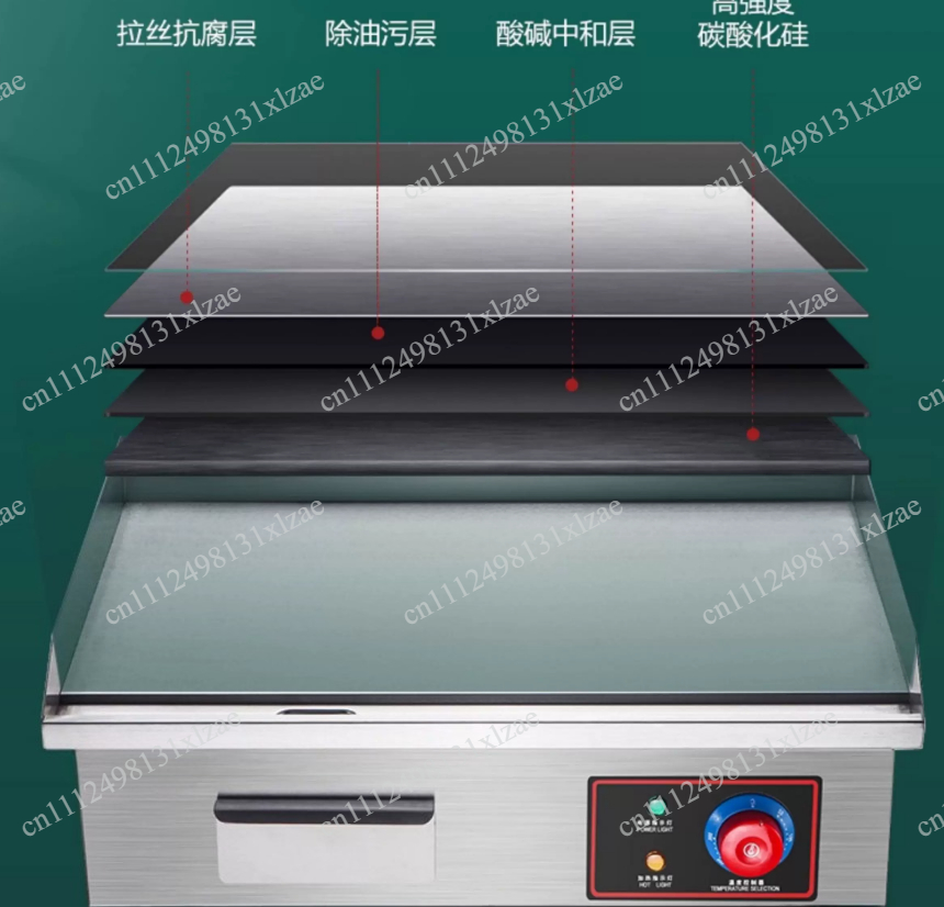 Electric Griddle Flat Top - شواية كهربائية مسطحة 220 فولت 1700