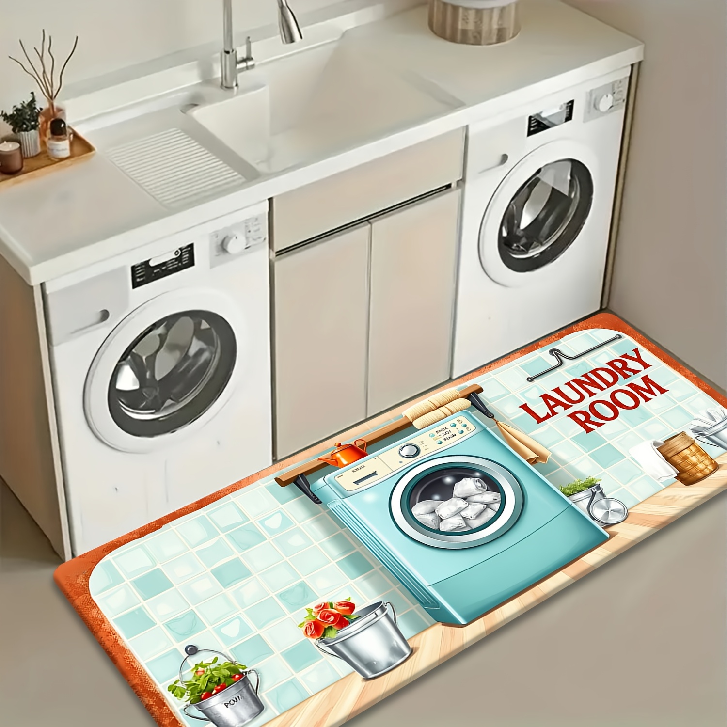 Commercial Kitchen Tile - سجادة طويلة مريحة ومتينة بتصميم عتيق