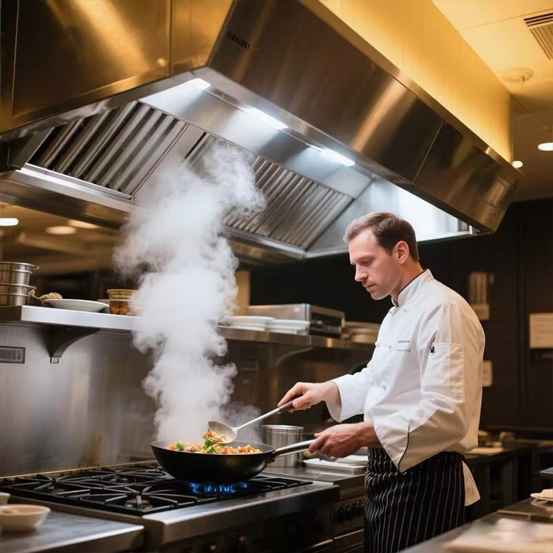 Commercial Kitchen Vent Hood Cleaning - شفاط مطبخ تجاري من الستانلس ستيل