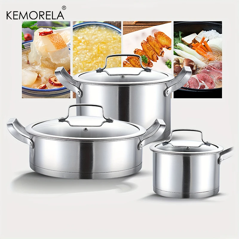 Soup Kettle Warmer - 16/20/24 سنتيمتر أوانٍ من الستانليس ستيل