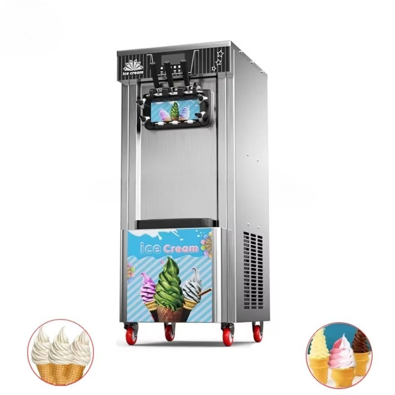 Soft Serve Ice Cream Machine - آلة صنع الآيس كريم الناعم التجارية،
