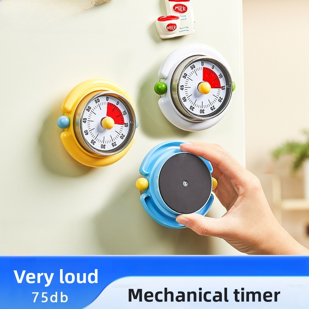 Commercial Kitchen Timer - مؤقت ميكانيكي مرئي لمدة 60 دقيقة،