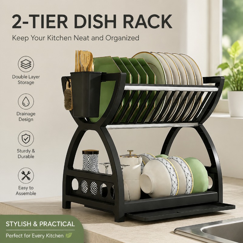 رف تجفيف أطباق من طبقتين للمطب - مراجعة Commercial Kitchen Floor Drain وسعره