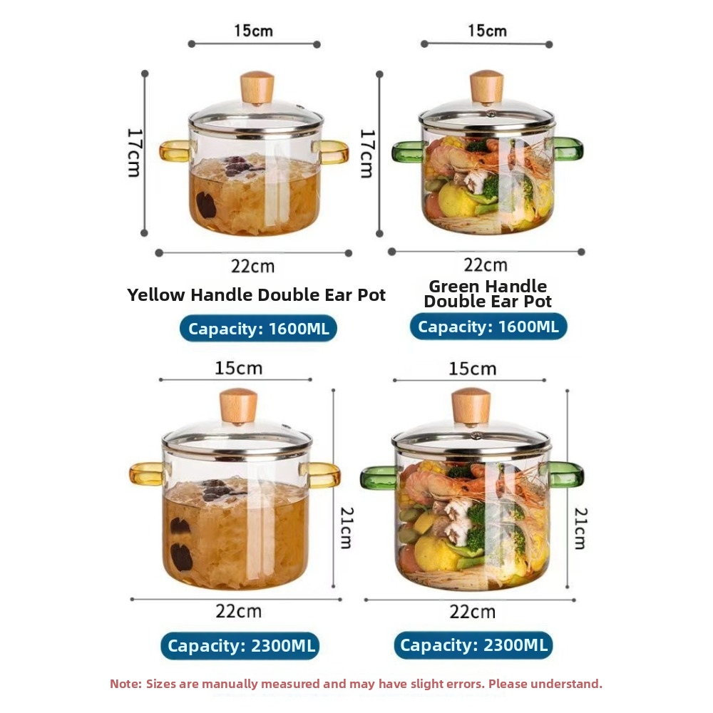 قدر زجاجي منزلي سميك سعة 1.6/2 - مراجعة Soup Kettle Warmer وسعره