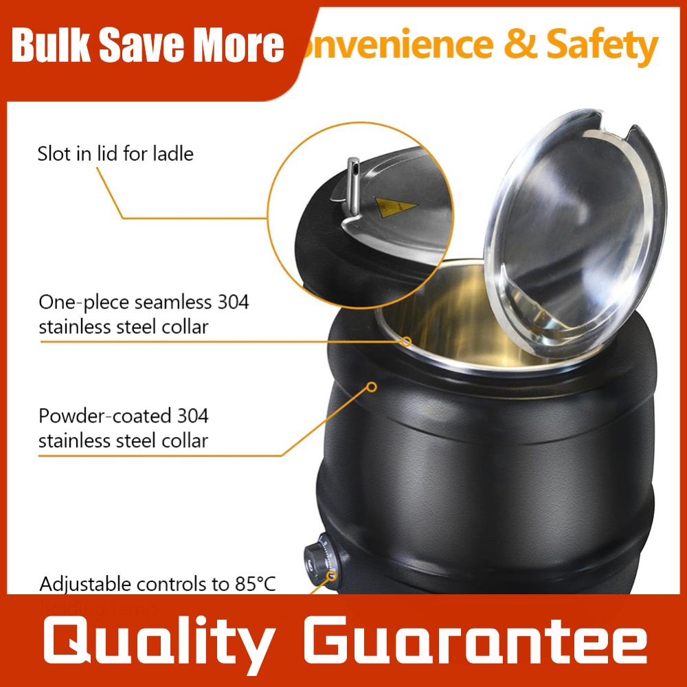 قدر حساء كهربائي سعة 10 لتر مع - مراجعة Soup Kettle Warmer وسعره