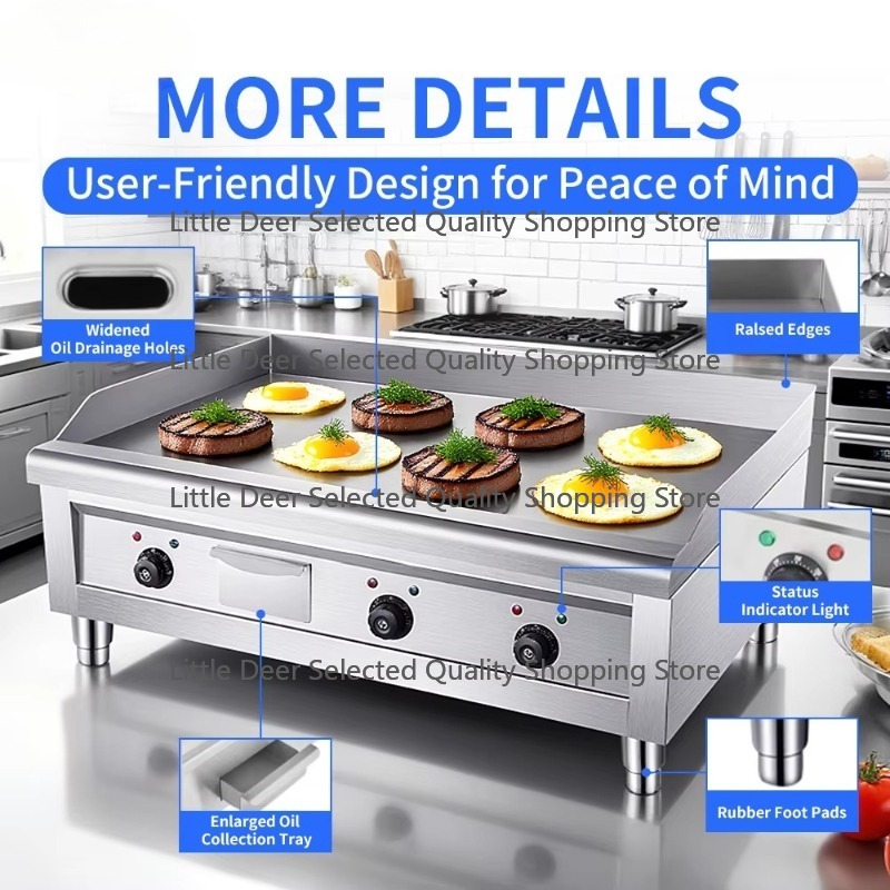 16 مللي متر معدات المطبخ التجا - مراجعة Electric Griddle Flat Top وسعره