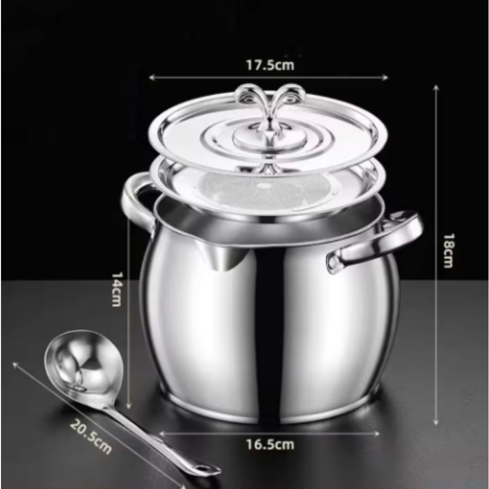 وعاء فاصل للدهون، وعاء لتصفية  - مراجعة Commercial Kitchen Oil Filter وسعره