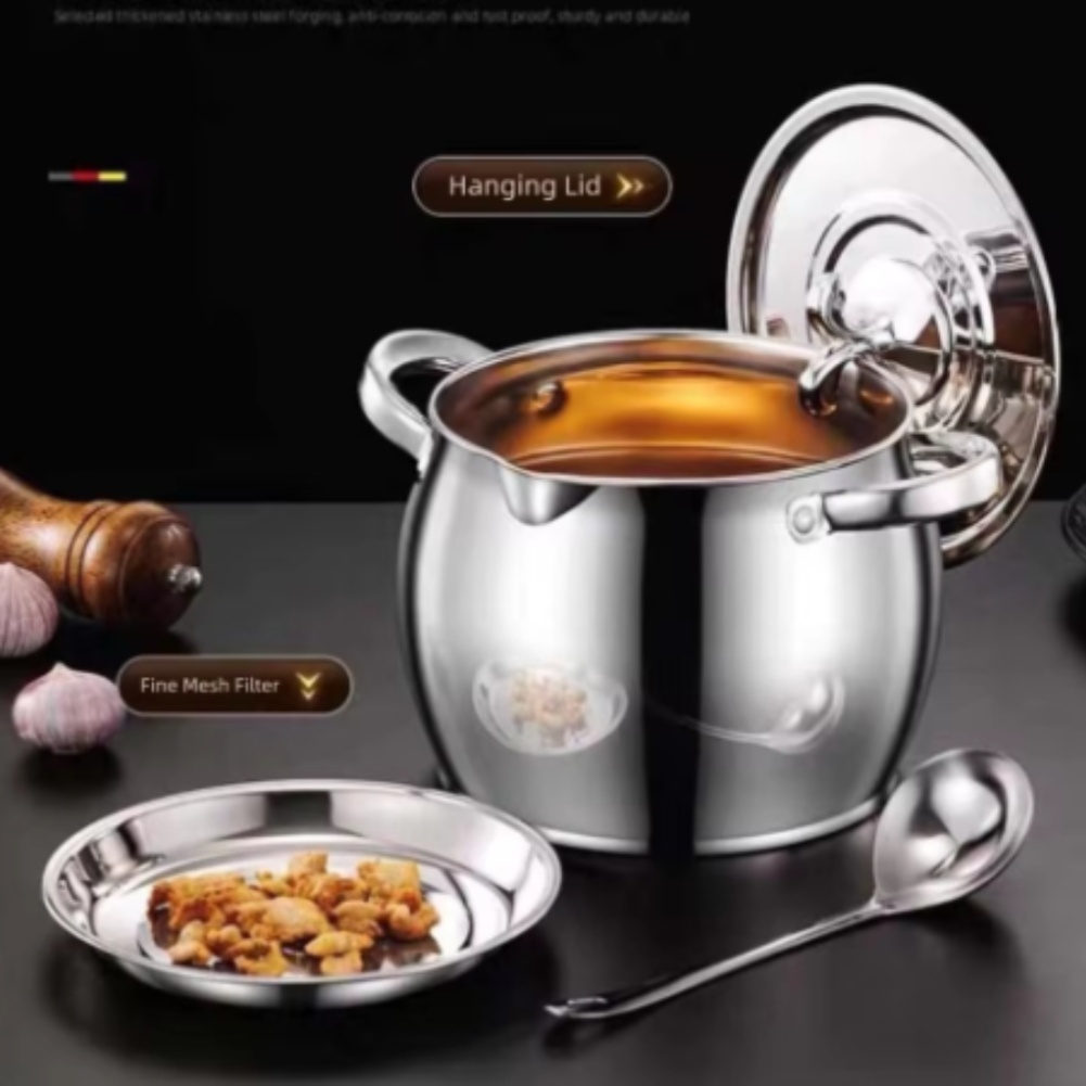 وعاء فاصل للدهون، وعاء لتصفية  - مراجعة Commercial Kitchen Oil Filter وسعره