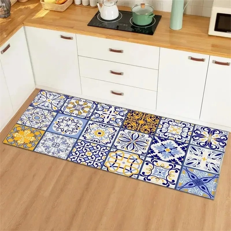 الأزرق الأصفر خمر بلاط الكولاج - مراجعة Commercial Kitchen Tile وسعره