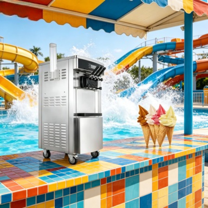 آلة صنع الآيس كريم الناعم بسعة - مراجعة Soft Serve Ice Cream Machine وسعره