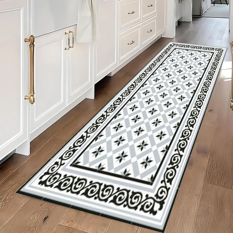 سجادة مطبوعة بنمط هندسي أزرق و - مراجعة Commercial Kitchen Tile وسعره