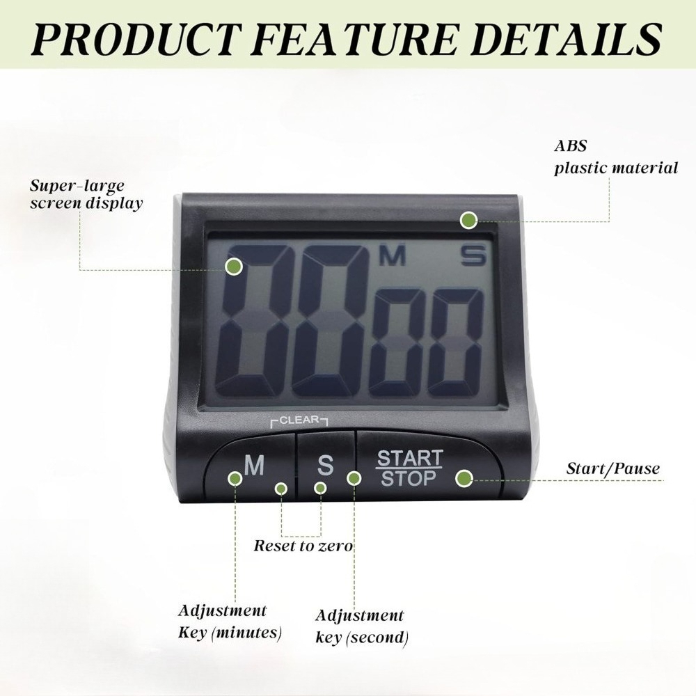 مؤقت مطبخ رقمي مغناطيسي مع منب - مراجعة Commercial Kitchen Timer وسعره